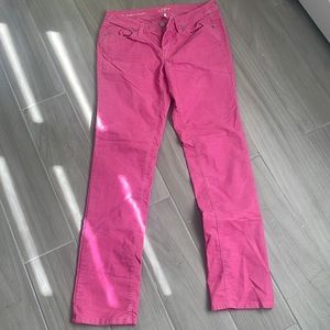 Pink corduroy loft jeans